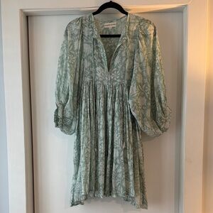 Daughters of India Mint Green Mini Dress